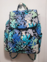Vera Bradley Backpack Drawstring Magnetic Closure Multiple Pockets Camo ... - $50.56 CAD