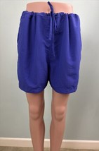 L.L. Bean Women&#39;s Nylon Stretch Mesh Pockets Drawstring Active Shorts Sz Large - £13.24 GBP