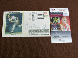 Cal Ripken Jr Orioles Hof Signed Auto 1983 World Series Stamped Cover Jsa Gem - £93.02 GBP