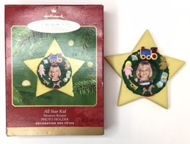 Hallmark Keepsake All-Star Kid Photo Holder Christmas Holiday Ornament 2001 - $10.00