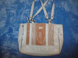 Rosetti Ivory and Tan Handbag Retro 70s Styling - £15.94 GBP