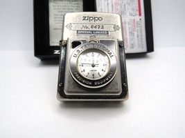 Time Lite Light Pocket Watch Clock running Limited No.0672 Zippo 1996 Mint Rare - £169.85 GBP