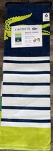Lacoste ~ Beach Towel 100% Cotton 36&quot; x 72&quot;  Big Crocodile Logo Multicolor - $34.64