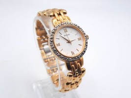 Womens Pulsar 28mm New Battery White Dial Gold Tone V401 L 160A - $35.00