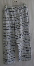 WHITE BLUE GEO DESIGN PAJAMA PANTS SIZE XXL #8541 - $6.74