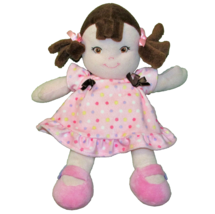Garanimals Baby Doll Plush Rattle Pink Polka Dot Stuffed Animal 10&quot; Lovey Toy - £9.19 GBP