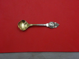 Medallion by Phil B. Gilbert Sterling Silver Master Salt Spoon Goldwashed 3 5/8&quot; - £101.85 GBP
