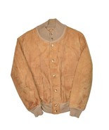 Vintage Rupp &amp; Taureck Suede Leather Jacket Mens L Brown Bomber Hand Mad... - £37.24 GBP