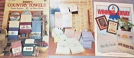 Cross Stitch Towels &amp; Misc Pattern Leaflet Lot of 3 - £7.36 GBP