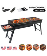 Portable Bbq Charcoal Grill Outdoor Compact Foldable Grill For Travel Ca... - £38.45 GBP