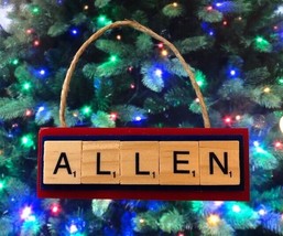 Josh Allen Buffalo Bills Mafia Christmas Ornament Scrabble Tiles USA Made - £7.90 GBP