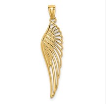14K Yellow Gold Angel Wing Pendant - £147.09 GBP