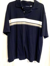 Vintage Puritan Short Sleeve Polo Size 2XL Navy Beige and White on Both Sides - £11.51 GBP