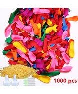 1000 Pcs Water Balloons Assorted Colors With Refill Kits Pool Party Wate... - £10.06 GBP