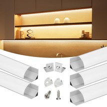 5Pack 3.3Ft/1M V-Shape Led Channel System With Milky White Cover Lens Frosted, S - £31.63 GBP