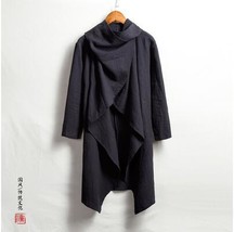 Buddhism New Linen Coat Tops Male Chinese  Windbreaker Jacket Meditation Tai Chi - £147.59 GBP