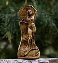Moon Goddess, Selene Goddess, Wiccan Statue Figurine Wood God Wooden Gif... - £85.27 GBP