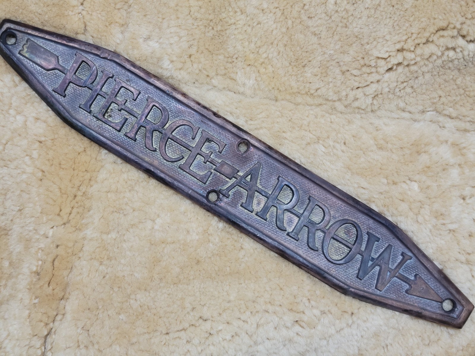 PIERCE-ARROW Heavy Brass Radiator Top Tank Emblem/Standard.C.1932. - $295.00