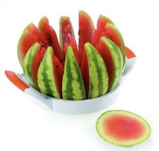 Fruit Slicer Watermelon Melon Cutting Tool Stainless Steel &amp; Blade Cover... - $9.49