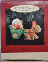 Hallmark - Niece - Reindeer Pulling Mrs Claus in Cart - Keepsake Ornament - £9.16 GBP