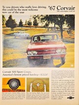 67 CORVAIR - CHEVROLET - Rear Engine Road Car - 1966 Print Ad - $13.82