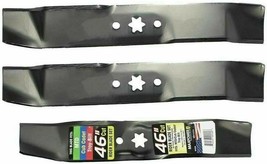 3 Mulching Blade Set for 46&quot; Deck MTD Cub Cadet LT1045 LT1046 I1046 Ridi... - $53.41