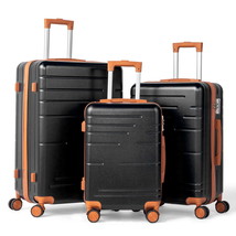 3 Piece Luggage Set, ABS Hardside Lightweight Suitcase with TSA Lock Spi... - $84.99