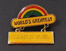 Centennia 1979 Brooch Pin World’s Greatest Grandma Enamel Vtg Rainbow - £9.68 GBP
