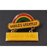 CENTENNIA 1979 Brooch Pin WORLD’S GREATEST GRANDMA Enamel VTG Rainbow - £9.50 GBP