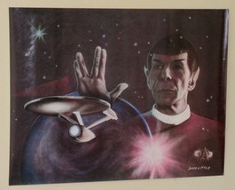 Vintage original 1982 Star Trek Mr Spock Leonard Nimoy 22 x 17 inch post... - £28.60 GBP