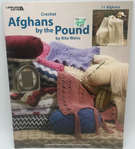Leisure Arts Crochet Afghans By The Pound Rita Weiss Pattern Instruction Book - £5.95 GBP