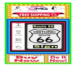 ✅???Sale❗️??Historic Route 66 Highway Signage Road Plaque???Buy Now❗️? - £32.06 GBP