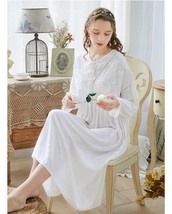 Vintage Lace Nightgown| Victorian Dresses| Victorian Cotton Nightgown| P... - £54.79 GBP