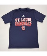 STL Cardinals MLB Adidas Kid&#39;s Short-Sleeve T-Shirt Blue Size M - $11.88