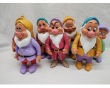 Set Of (7) Vintage Snow White Seven Dwarves Rubber Plastic Posable Figur... - $69.29