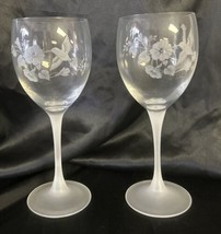 2 Vintage Avon Hummingbird 24% Lead Crystal Wine Goblets Frosted Stem W/ Box NOS - £18.25 GBP