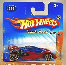 2005 Hot Wheels #66 Track Aces 6/10 OPEN ROAD-STER Drk Red w/Gold Pr5 Short Card - £7.07 GBP