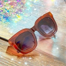 FRYE Oversized Tort Cat Eye with Black Smoke Lens Sunglasses New With Tags - $44.54