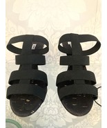 MANOLA BLAHNIK BLACK MULE RETAIL 795.00 - $335.61