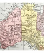Map 1938 Australia New Zealand Tasmania Print Antique Ephemera Oceania DWU8 - €30,28 EUR