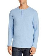 FRAME Mens Cotton-jersey Henley T-shirt In Blue, Size XL - $122.80 CAD