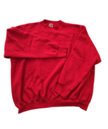 Fruit of the loom vintage Mens 3x bright red sweatshirt pullover solid c... - $19.84 CAD