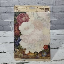Vintage Designer Stationary 7x6&quot; Floral Letter Paper 15 Sheets 10 Envelo... - $14.84
