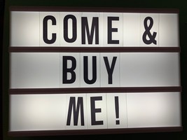 lighted display hanging board 12” x 9” x 1.5” with power cord. batteries... - $19.68