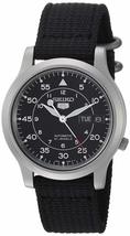 SEIKO Men&#39;s SNK809 5 Automatic Stainless Steel Watch with Black Canvas S... - £142.37 GBP