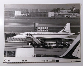 Original Vtg Photo ✱ Concorde Plane Air France ✱ Aviation B&amp;W France Press 1973 - £23.97 GBP