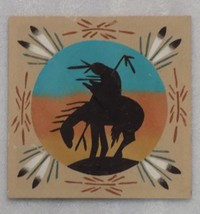 Native American Navajo End Of The Trail Sand Painting Wall Wood Picture ... - $29.70