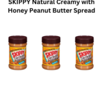 SKIPPY Natural Creamy with Honey Peanut Butter Spread, 16 oz, Pack Of 3  - $16.00