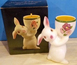 Vintage Avon Sunny Bunny Candle Holder Floral Medley Candle NOS - £12.07 GBP