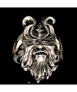 Sterling silver ring The Green Man ancient Celtic Pagan symbol of Rebirt... - $142.62 CAD